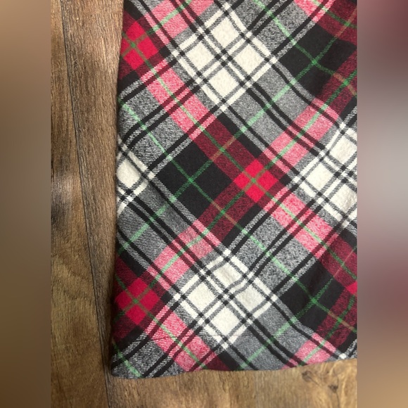 Hanna Andersson Black Red Velour Flannel Plaid Dress Sz 8 130 Holiday Christmas - Picture 4 of 7